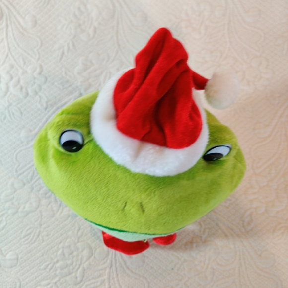 Gemmy Ind Animated Christmas Musical Frog With  "Down The Chimney" Song 2009 - Picture 4 of 9